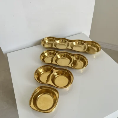 مزه خوری استیل طلایی