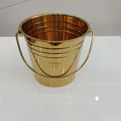 سطل استیل طلایی