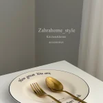 قاشق چنگال یونیک اصل طلایی جعبه بنفش