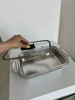 سوفله خوری درب پیرکس کوچک سیلور - تصویر 2