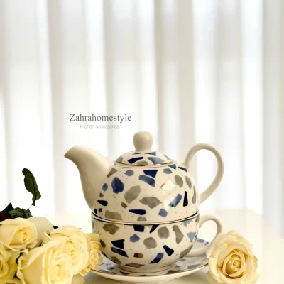 ست صبحانه خوری مدنزی آبی