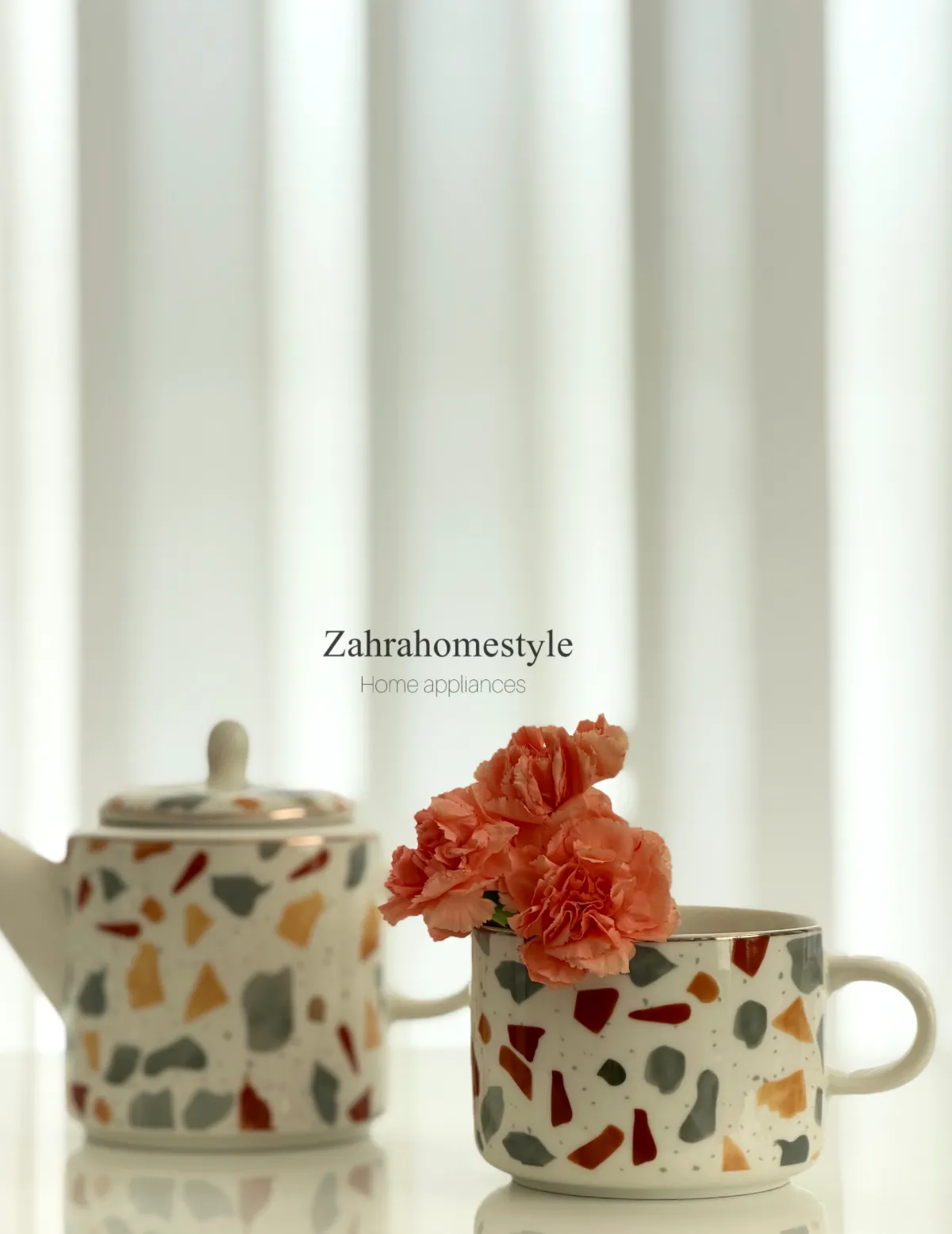 IMG_8329 ست صبحانه خوری مدنزی نارنجی